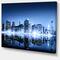 Designart - Night New York City Mirrored - Cityscape Canvas Art Print